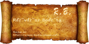 Révész Beáta névjegykártya
