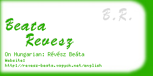 beata revesz business card