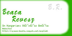 beata revesz business card